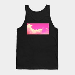 Head In The Clouds Pink Japanese Kanji Design Tank Top